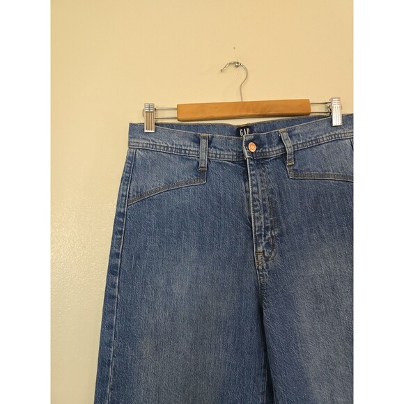 GAP Denim Wide Leg High Rise Jeans Womens Size 8 / 29 Stride Retro Boho - Picture 3 of 10